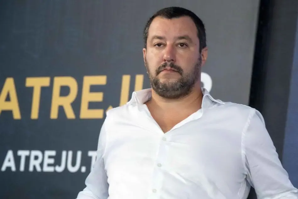 Matteo Salvini ad Atreju (foto Ansa)