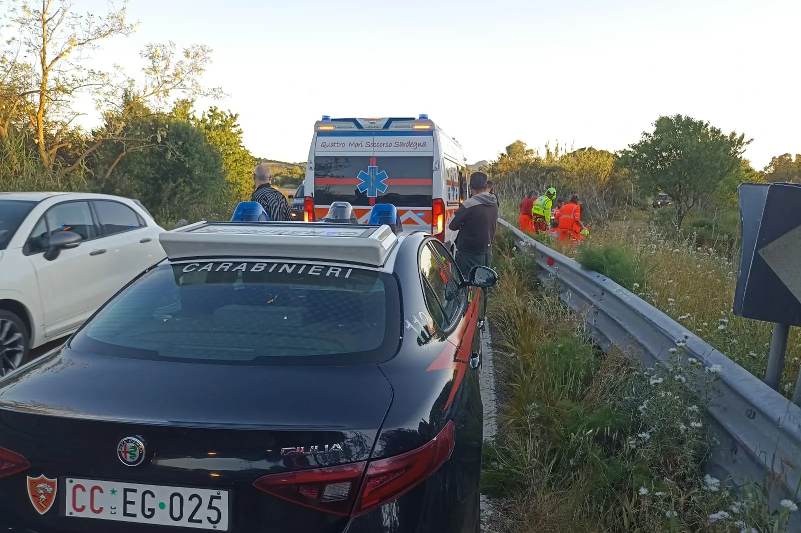 L'incidente a Villasimius (foto carabinieri)