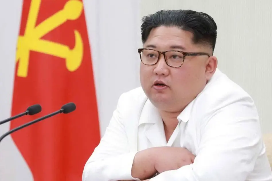 Il leader nordcoreano Kim Jong-un (foto Ansa)