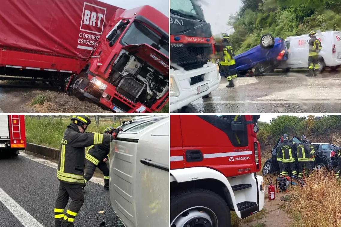 Alcuni degli incidenti avvenuti oggi in Sardegna