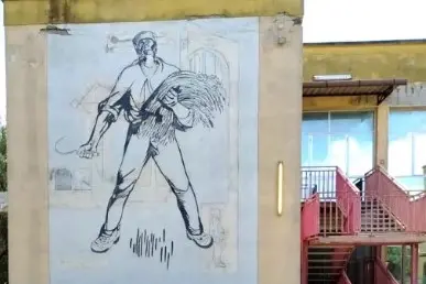 Il murales di Foiso Fois (foto Serreli)