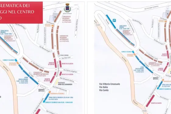 La carta dei parcheggi di Sennori (foto concessa)