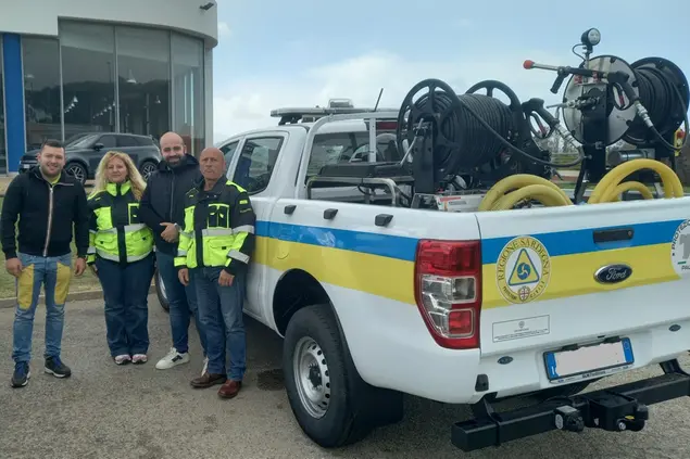 Palau, il nuovo mezzo della Protezione civile (foto Ronchi)