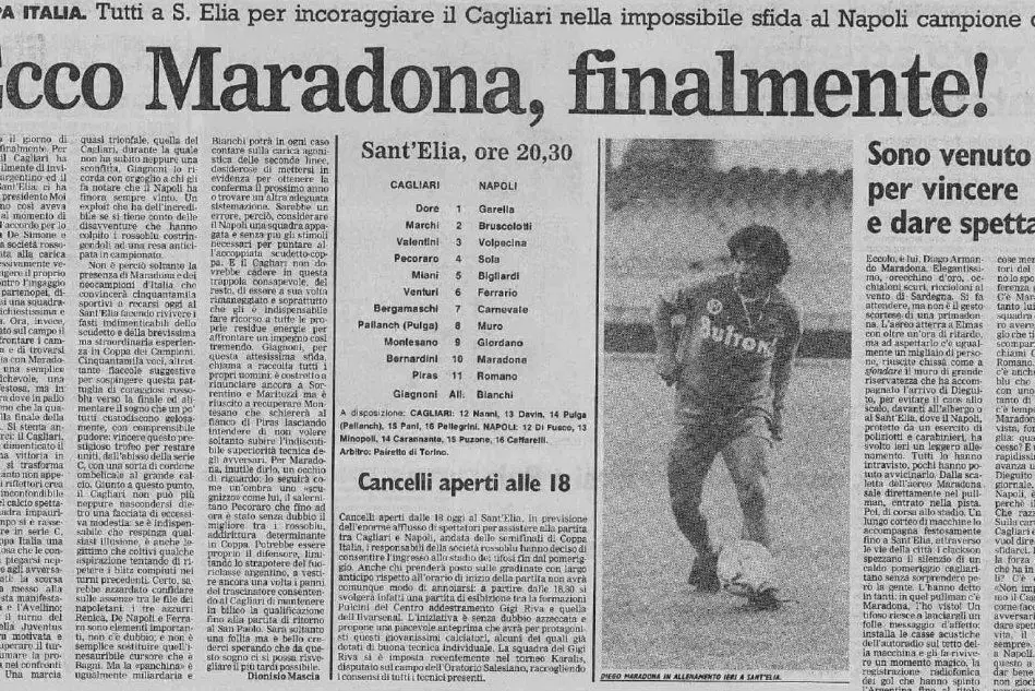 #AccaddeOggi: il 27 maggio 1987, Maradona scende in campo al Sant'Elia