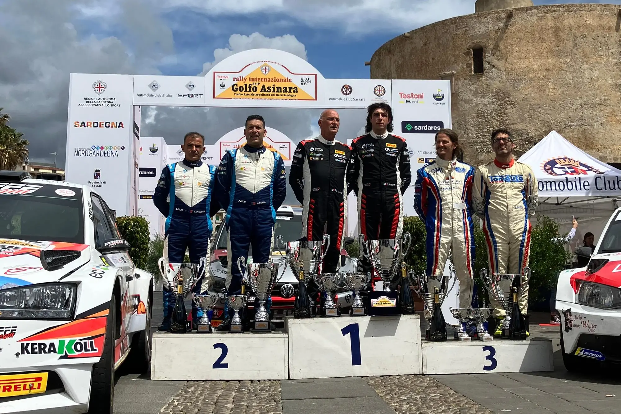 Il podio del 28º Rally Internazionale Golfo dell’Asinara (foto Vanna Chessa)
