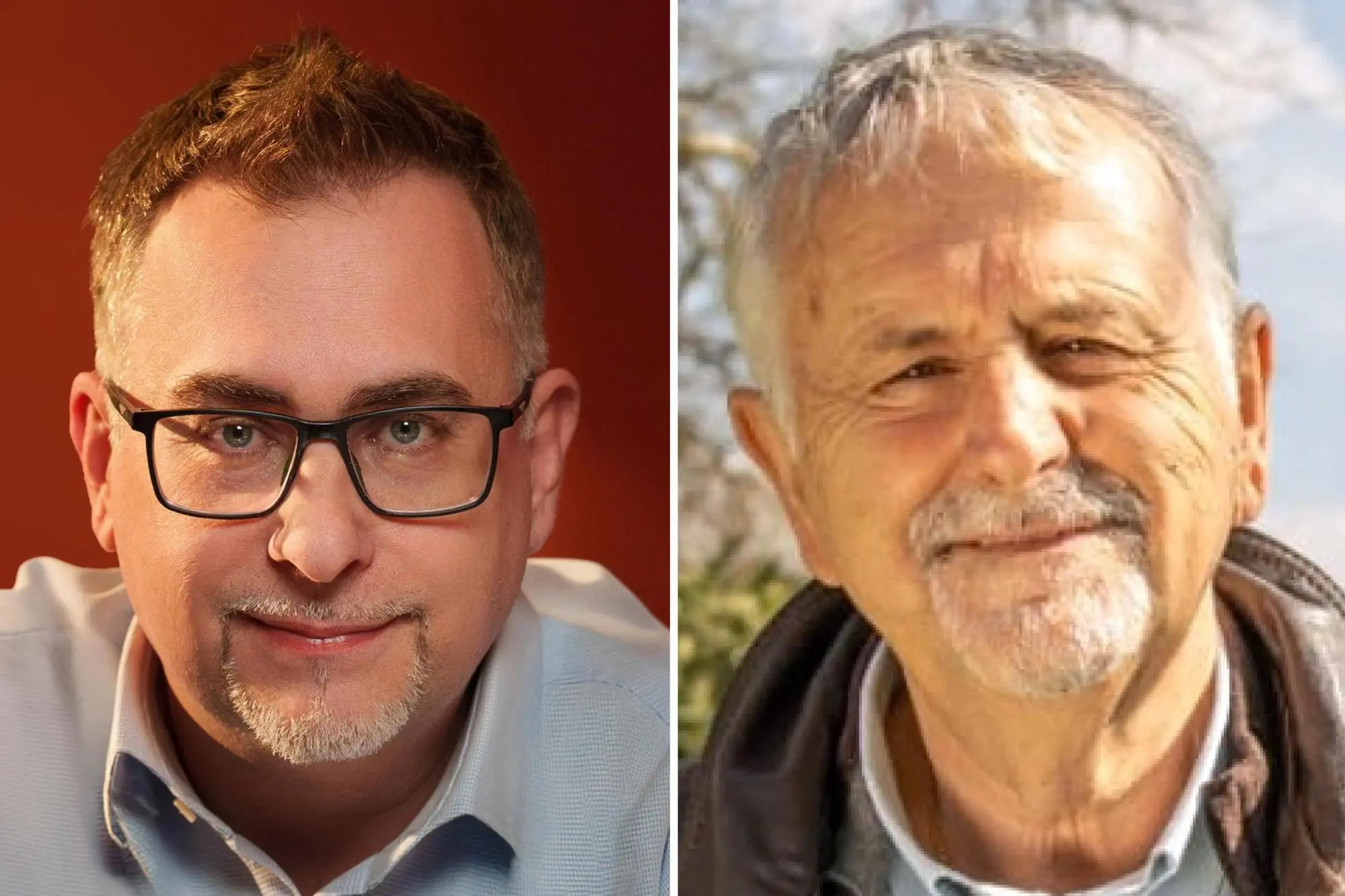 I due candidati a sindaco di Arezzo Marcello Comanducci e Vincenzo Ceccarelli (foto Ansa)