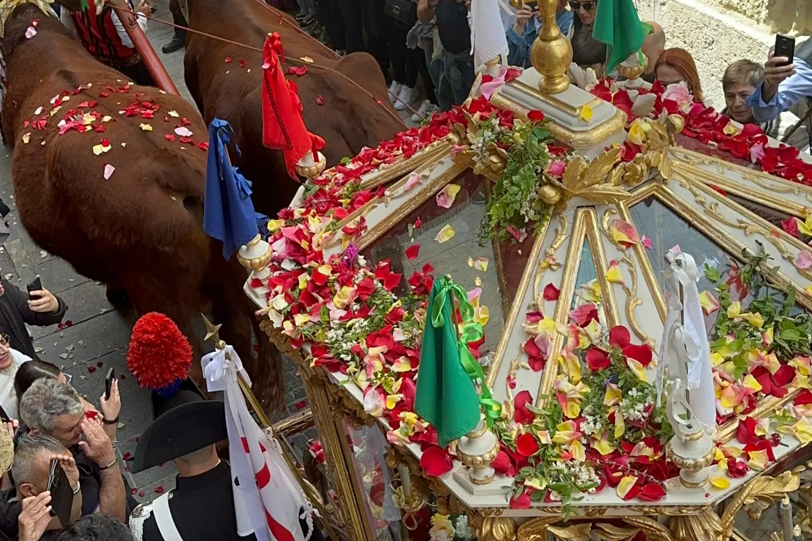 The Path Of Sant Efisio In The Midst Of A Crowd Of Thousands Of the-path-of-sant-efisio-in-the-midst-of-a-crowd-of-thousands-of