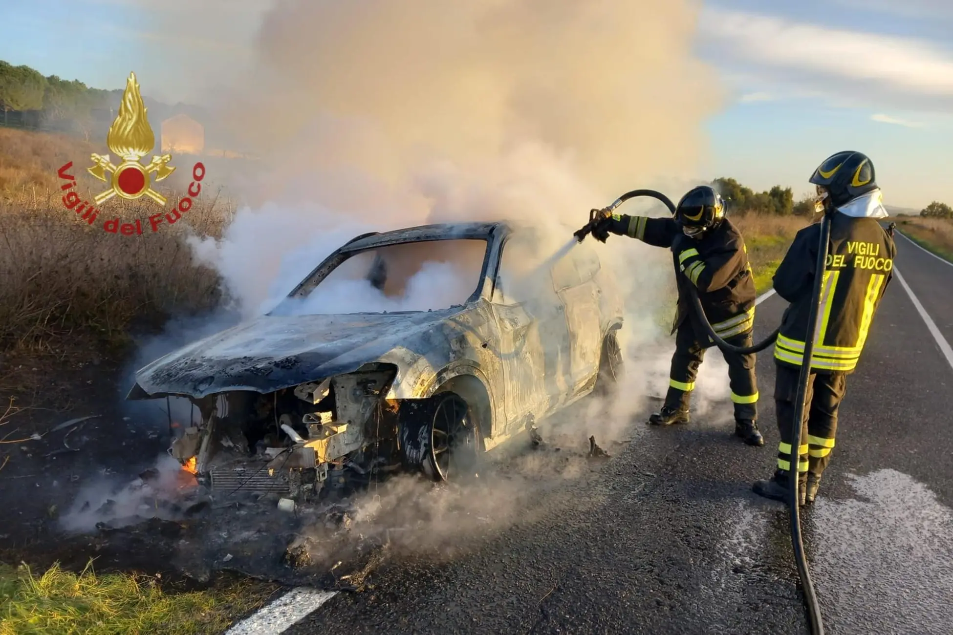 L'intervento dei vigili del fuoco