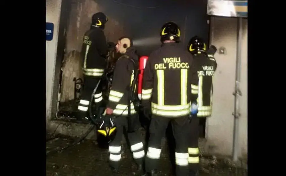I vigili del fuoco in azione