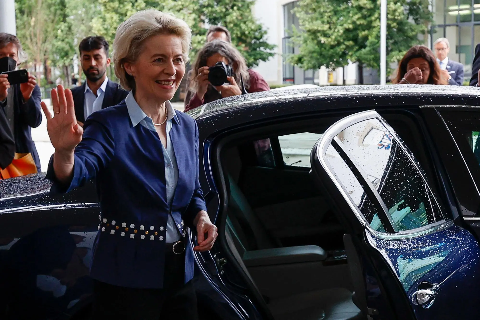 President of the European Commission Ursula von der Leyen during the official opening of the first edition of the New European Bauhaus International Festival, MAXXI museum, Rome 9 June 2022. ANSA/FABIO FRUSTACI
