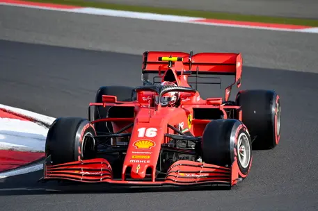 epa08734130 Monaco's Formula One driver Charles Leclerc of Scuderia Ferrari in action during the qualifying session of the Formula One Eifel Grand Prix at the Nuerburgring race track in Nuerburg, Germany, 10 October 2020. The Formula One Eifel Grand Prix will take place on 11 October 2020. EPA/Ina Fassbender / Pool