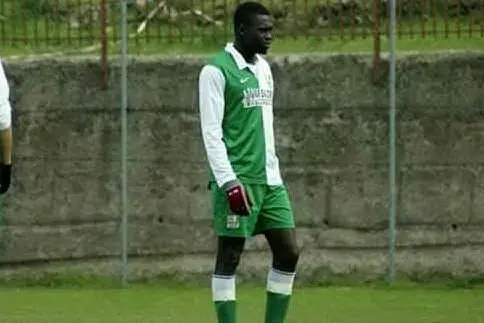 Suleyman Sambou, 24 anni, attaccante senegalese del Samassi (foto Simone Farris)