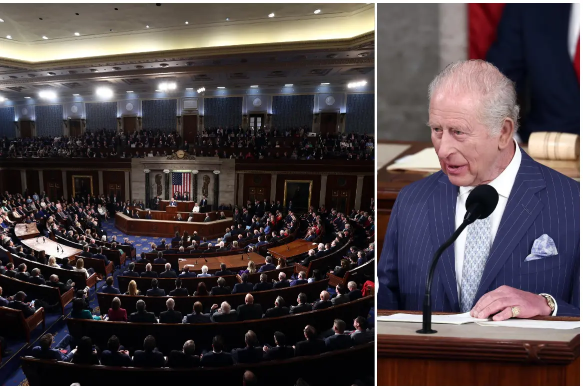 Re Carlo a Capitol Hill (foto Ansa/Epa)