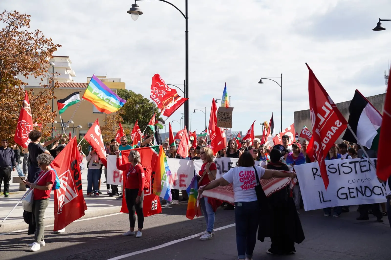 La manifestazione a Olbia (foto Tania Careddu)