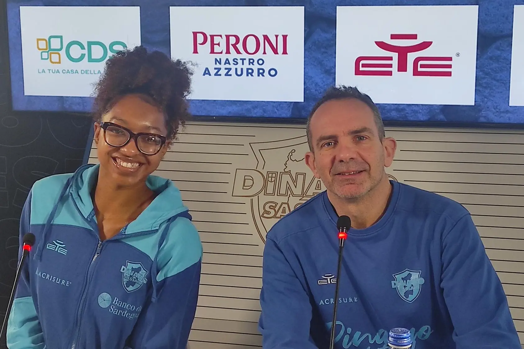 DiDi Richards e il coach Paolo Citrini (foto G. Marras)