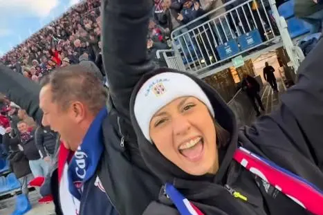 Chiara Noferi e il padre Gianfranco alla Unipol Domus