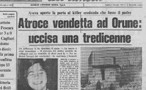 La prima pagina de L'Unione Sarda del 3 gennaio 1977