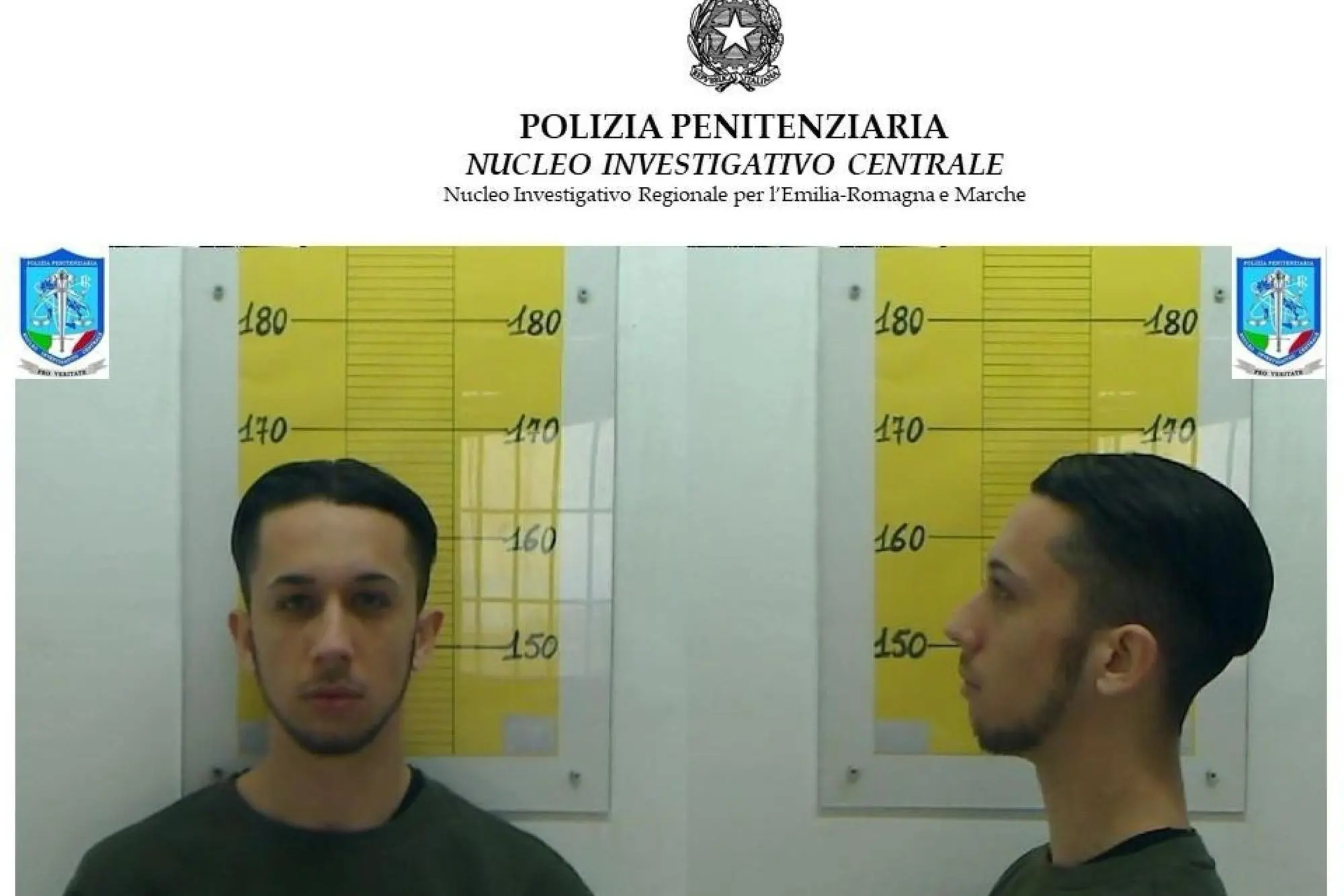 Una foto segnaletica di Andrea Cavallari, il detenuto che non è rientrato in carcere dopo la laurea giovedì scorso, 8 luglio 2025. ANSA/PROCURA DI BOLOGNA +++FOTO DIFFUSA DALL'UFFICIO STAMPA - USARE SOLO PER ILLUSTRARE OGGI LA NOTIZIA INDICATA NEL TITOLO - NON ARCHIVIARE - NON VENDERE - NON USARE PER FINI NON GIORNALISTICI - NPK+++