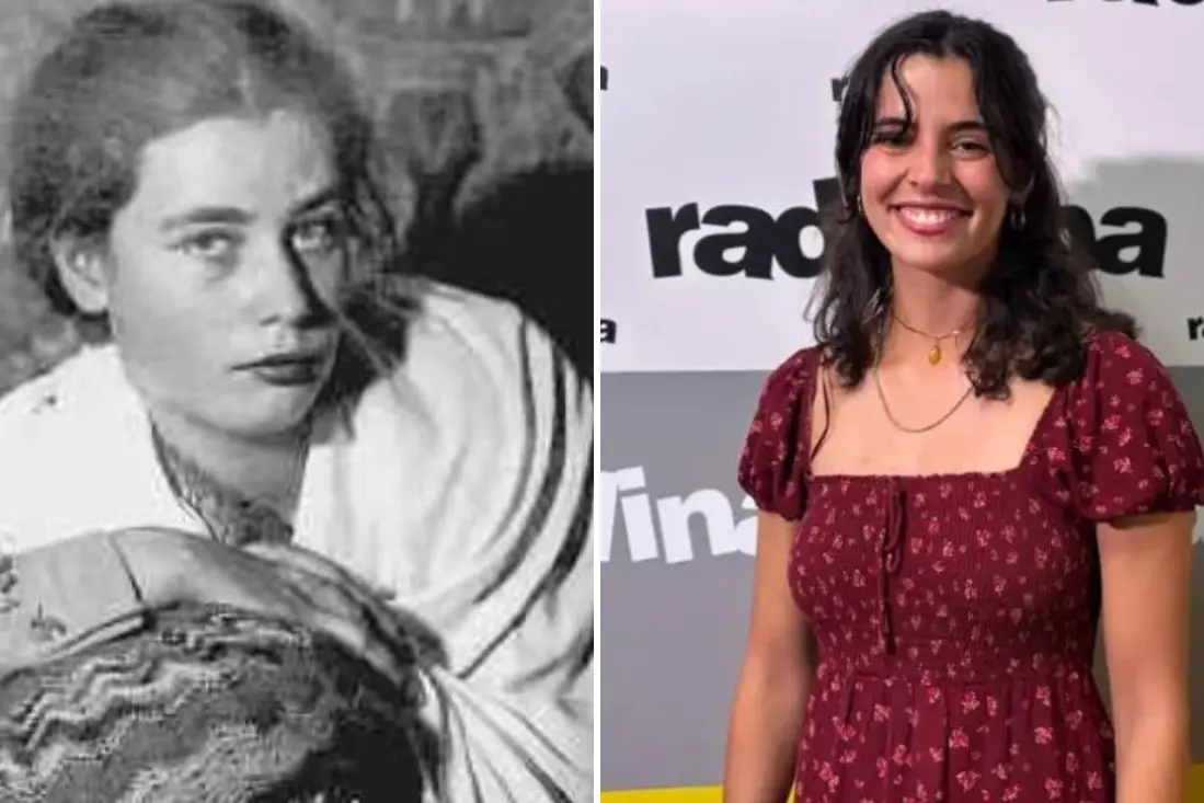 A sinistra Joyce Lussu, a destra Alessia Farci