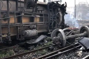 Il treno esploso
