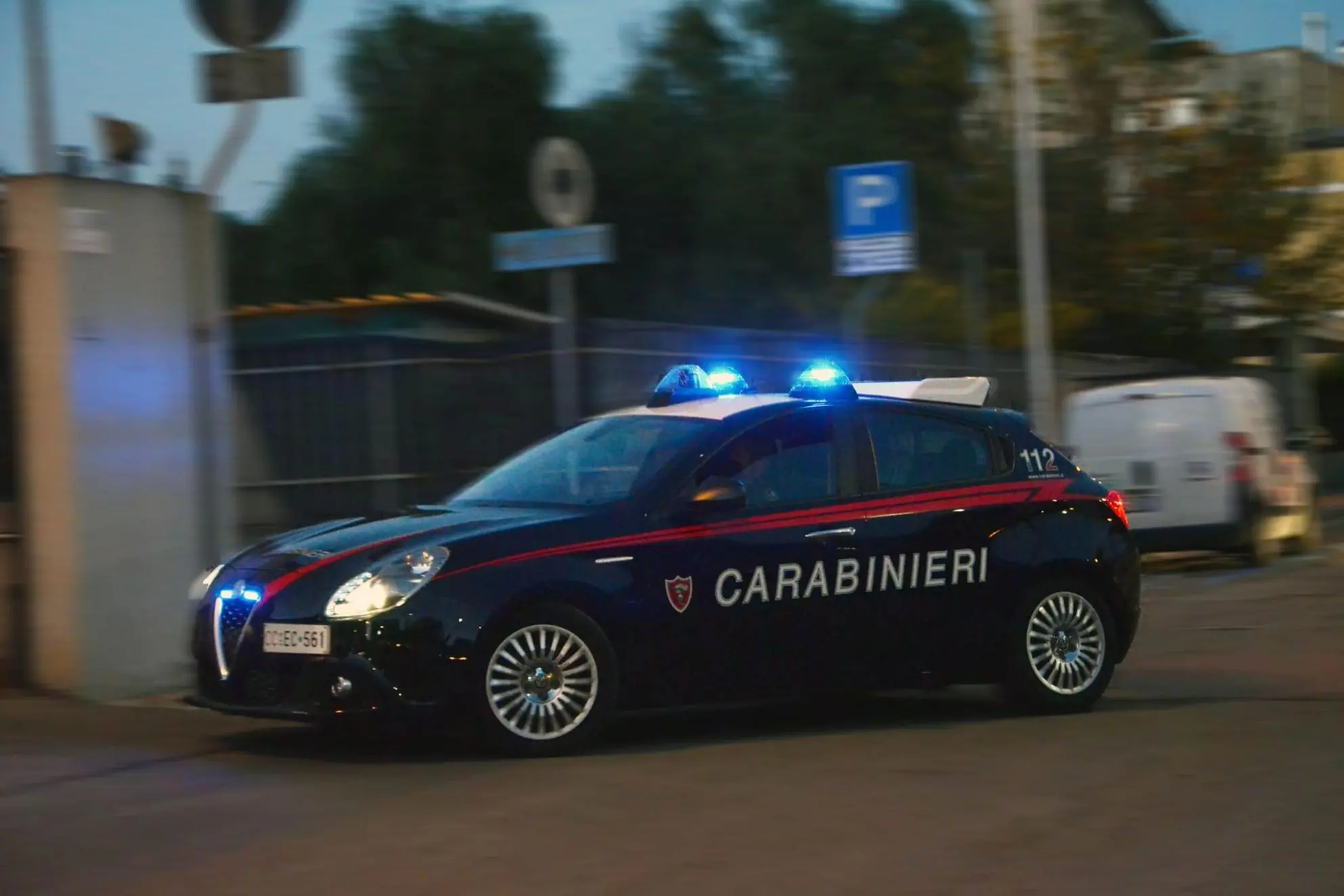 Intervento dei carabinieri
