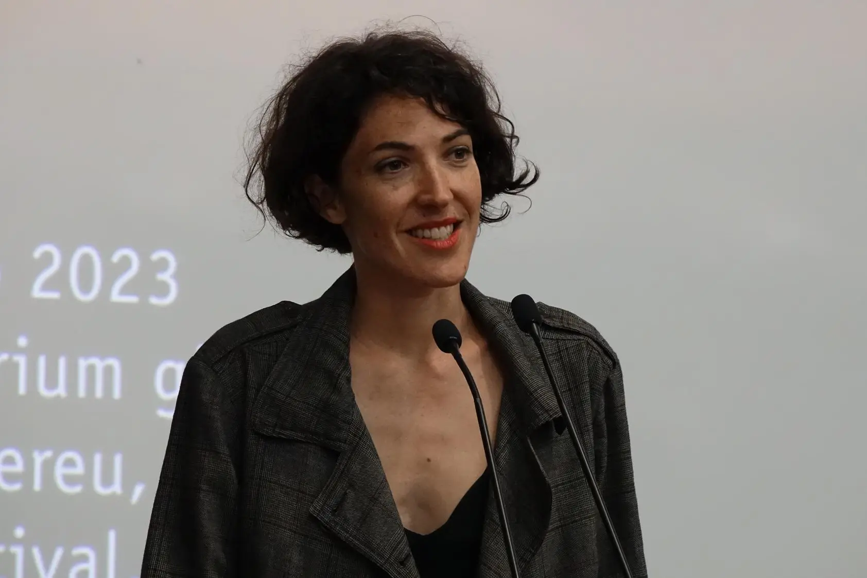 Maria Elorza presenta il suo film a Nuoro (foto Gianfranco Locci)