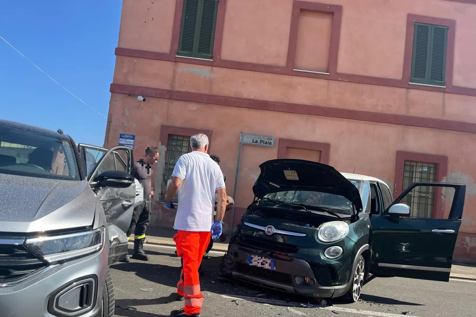 L'incidente (foto L'Unione Sarda)