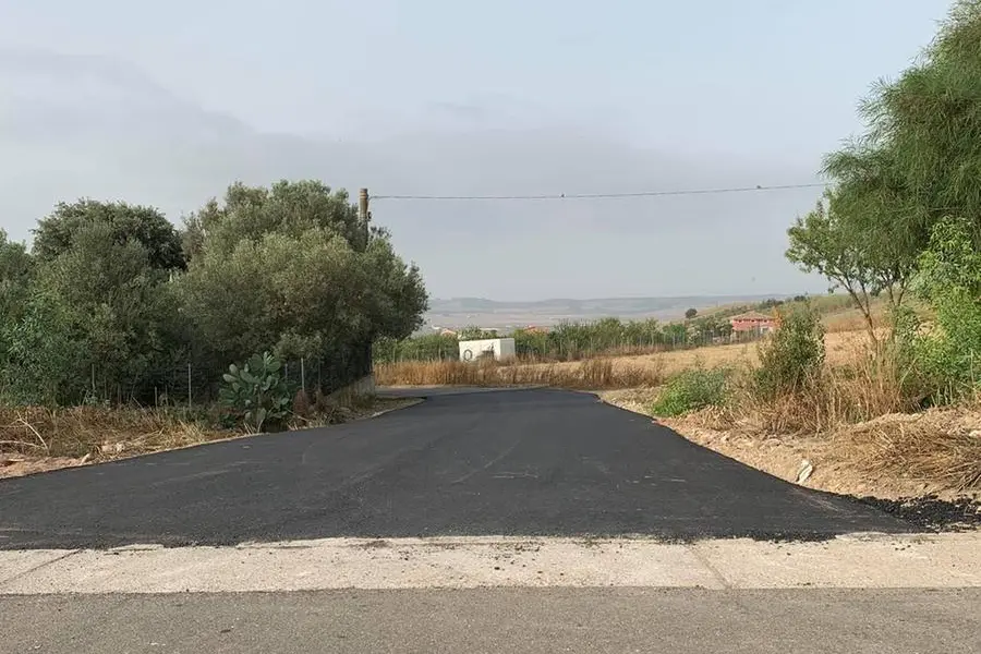 Il nuovo asfalto a Monte Luna (foto Sirigu)