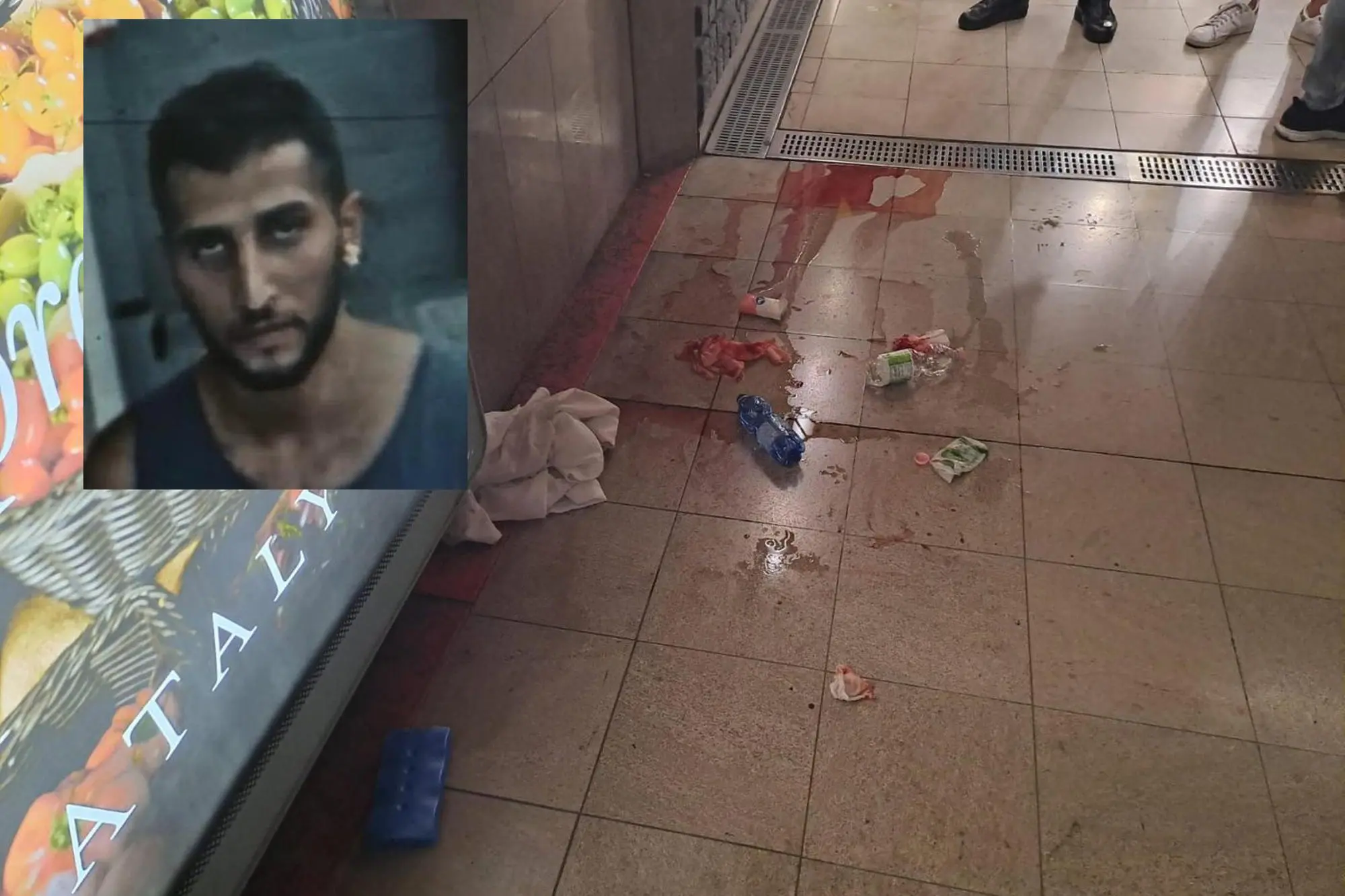 (COMBO) Saidi Mohammed il 27enne algerino arrestato a Milano per aver sfregiato una ragazza alla fermata della metro Duomo di Milano il 9 luglio 2026. ANSA + NO SALES - EDITORIAL USE ONLY + NPK