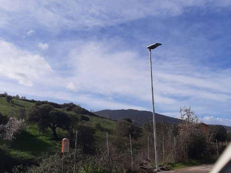 Ozieri, nuova illuminazione sulla strada comunale di Salighes