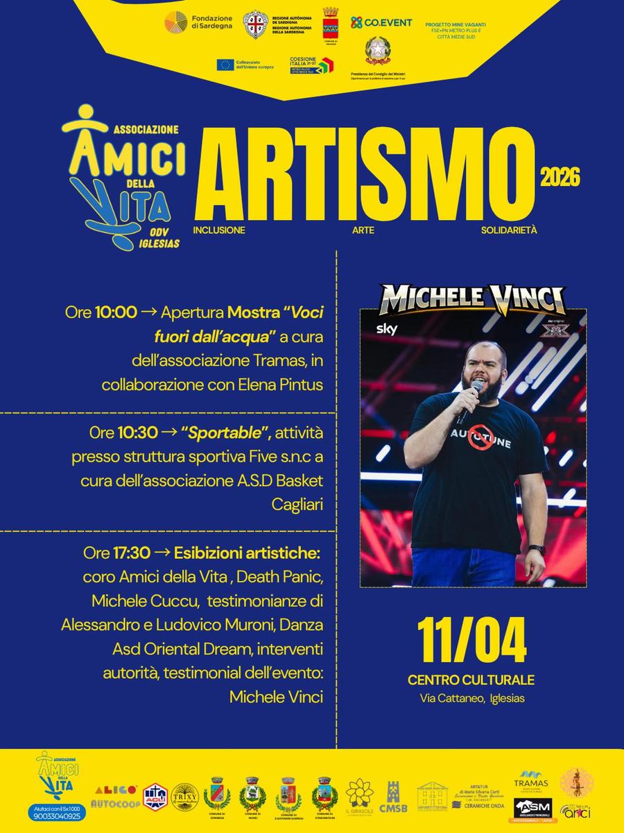 Iglesias, arte e inclusione con “Artismo”: da X Factor arriva Michele Vinci