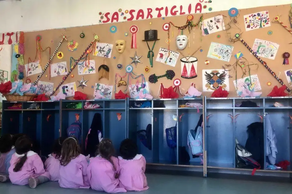 I lavori dei bimbi sulla Sartiglia (foto Chergia)