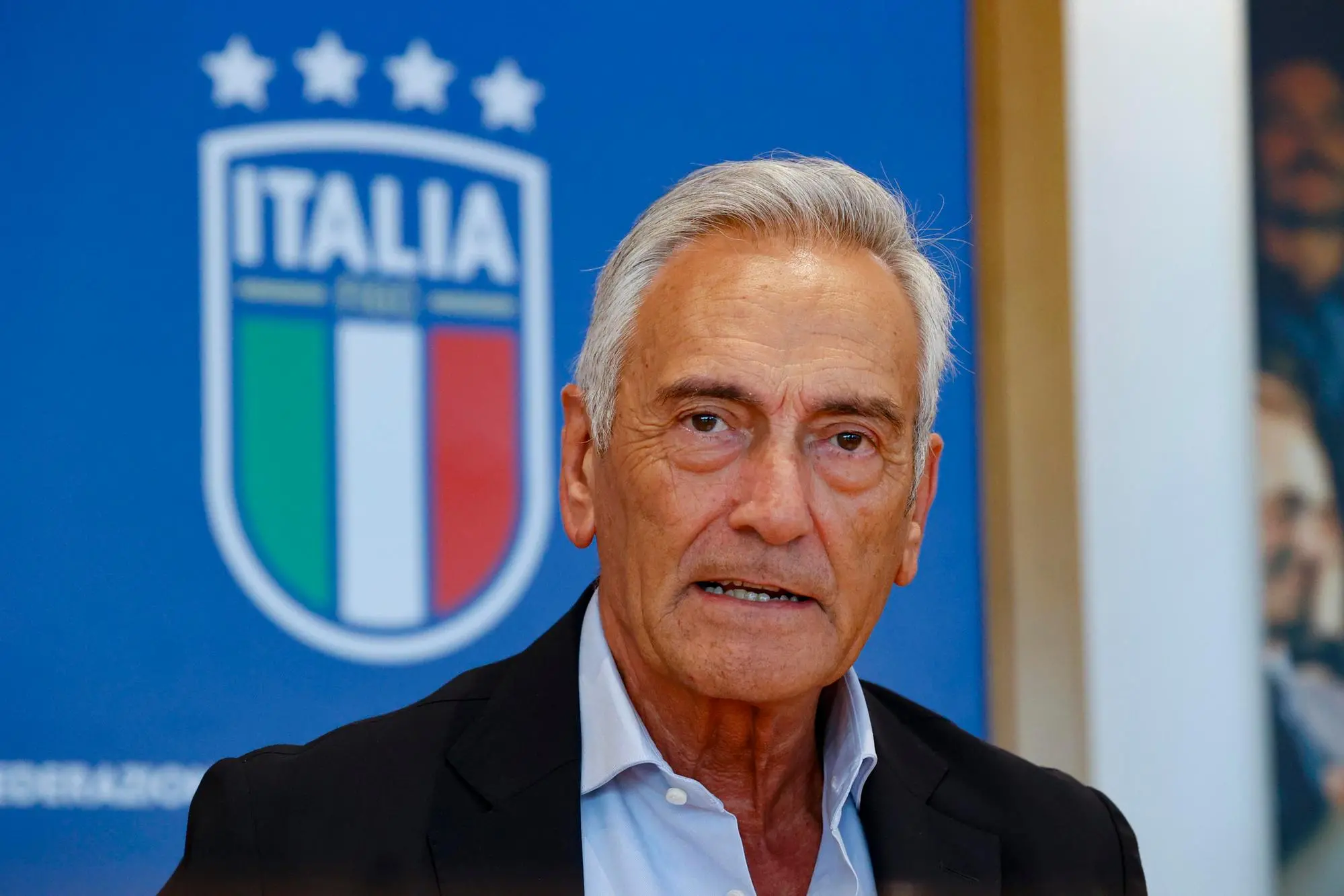 Gabriele Gravina, presidente della Figc (foto Ansa)