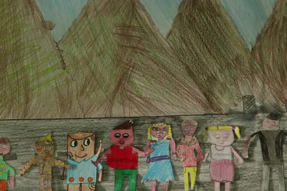 Un'immagine dal cortometraggio realizzato dai bimbi di Sestu