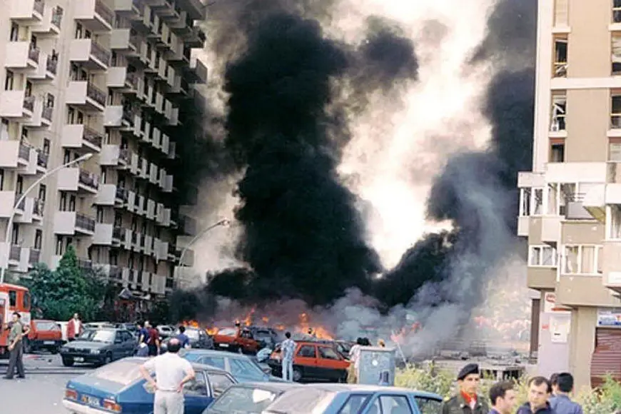 Un'immagine dalla strage di via D'Amelio