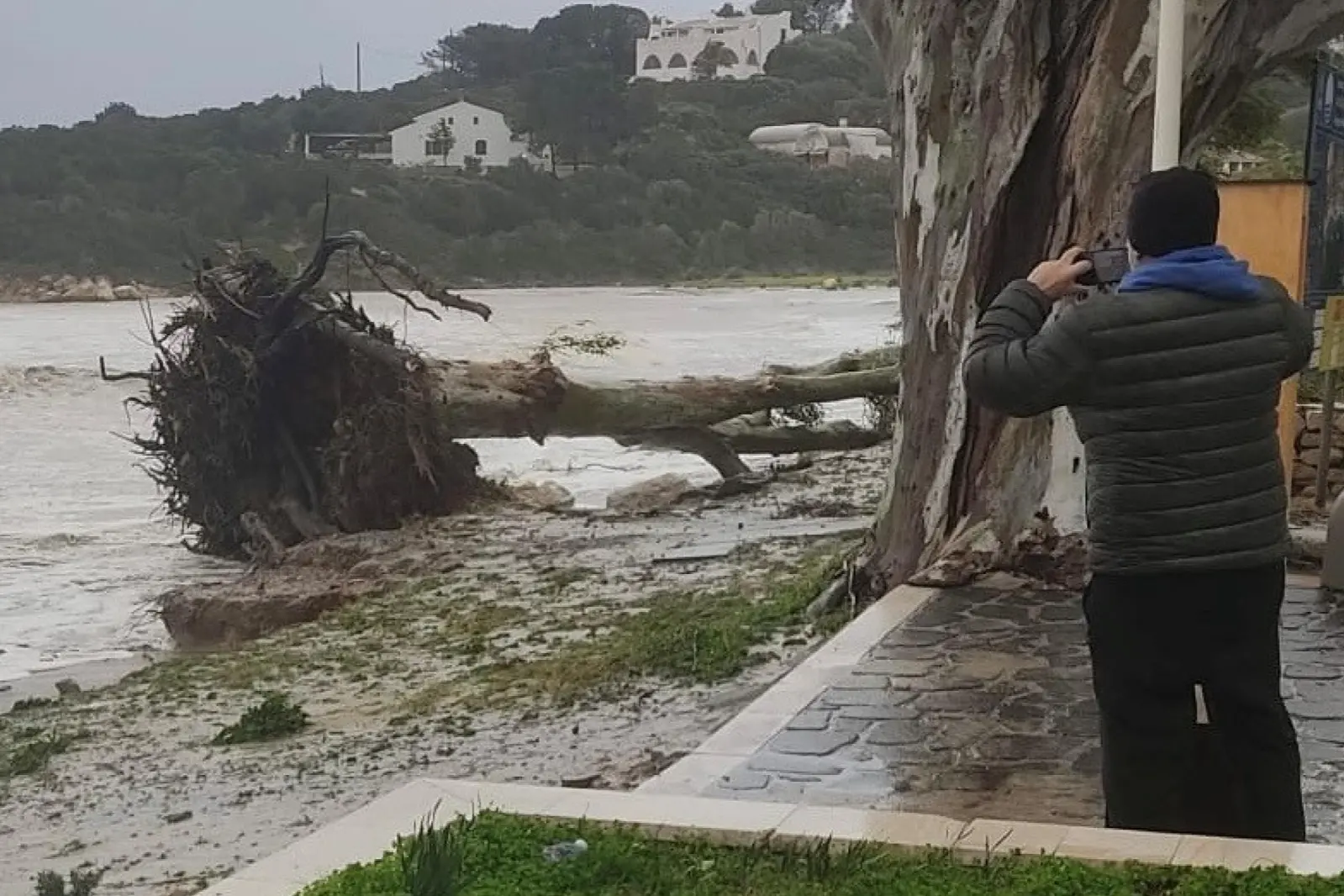 Gli effetti del ciclone Harry che ha colpito la Sardegna in questi giorni