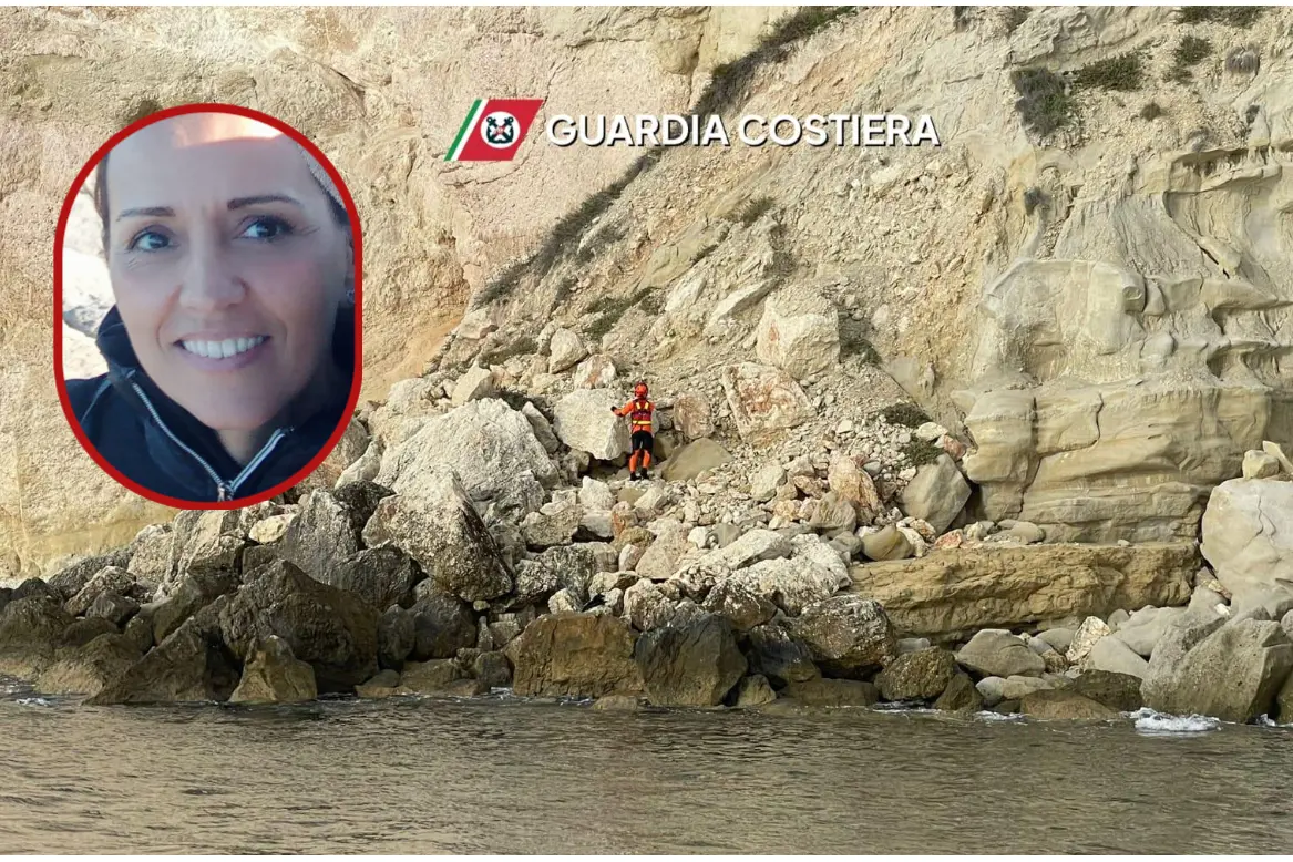 Le ricerche di Martina Lattuca, a sinistra la donna scomparsa (Guardia costiera)