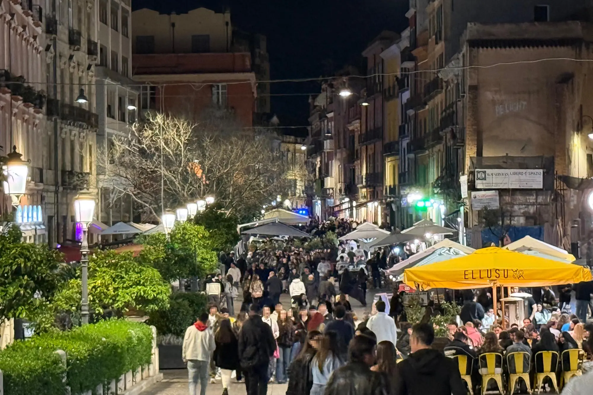 Cagliri, corso Vittorio Emanuele (L'Unione Sarda)