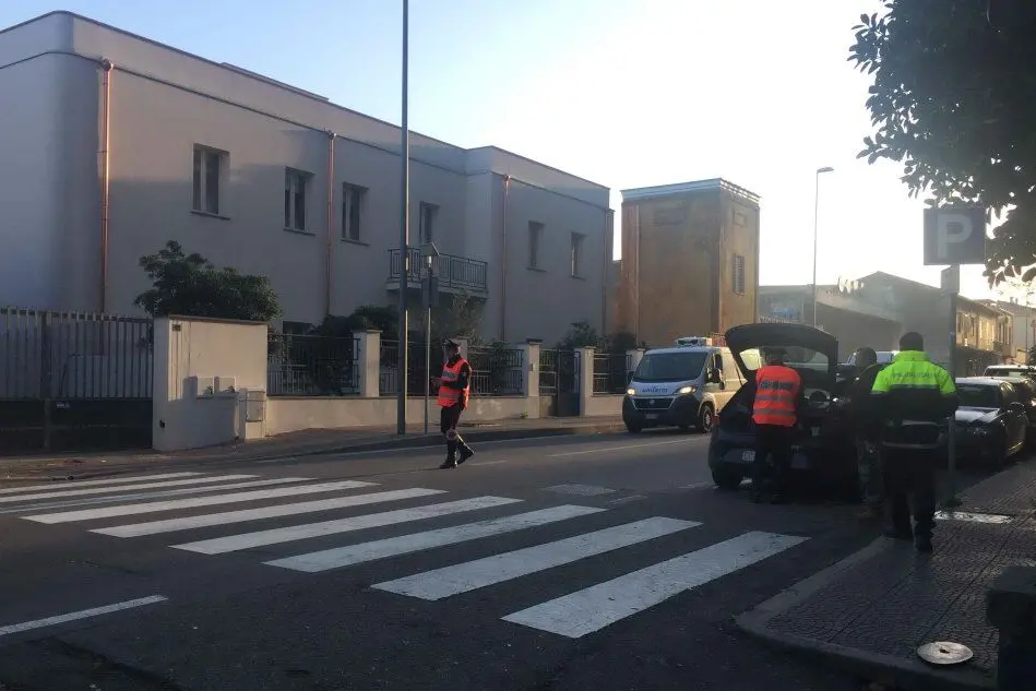 I rilievi dell'incidente (L'Unione Sarda - foto Sanna)