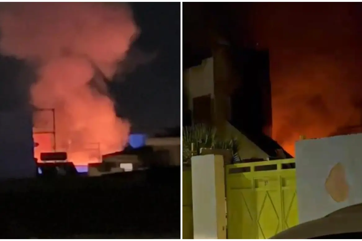 Quartucciu, la casa in fiamme in via Pabillonis (L'Unione Sarda)