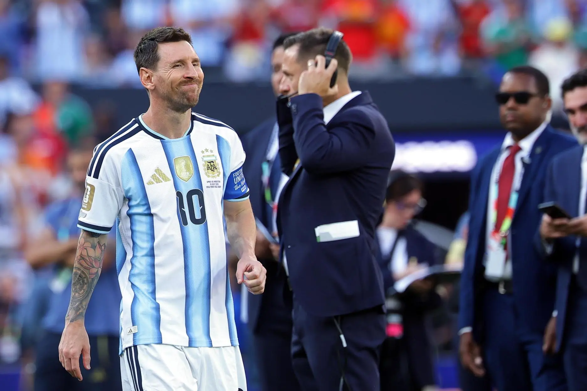 Lionel Messi alla finale mondiale (Ansa)