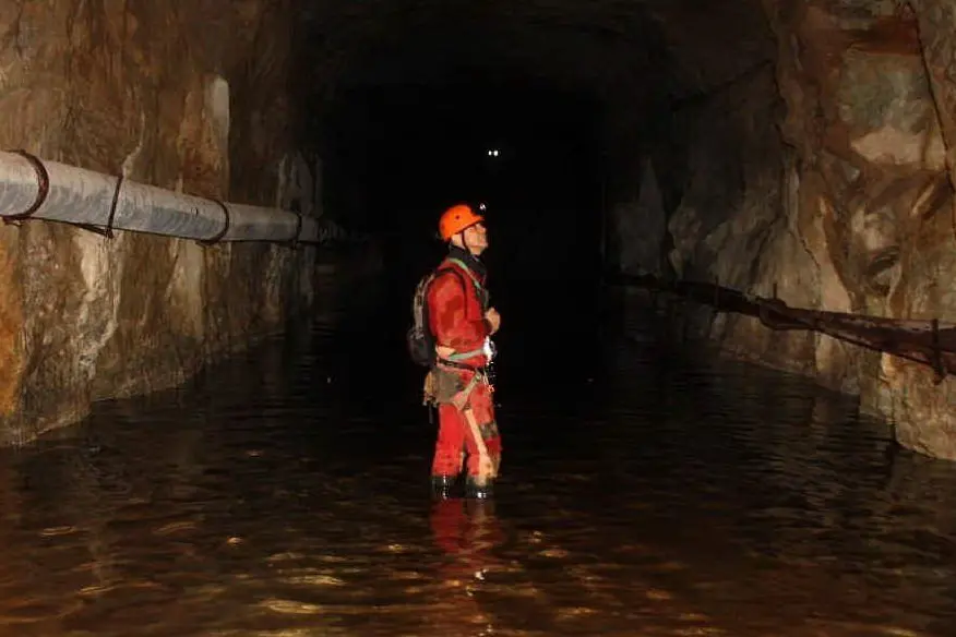 Esplorazioni nella miniera di Gutturu Pala (foto Federico Matta)