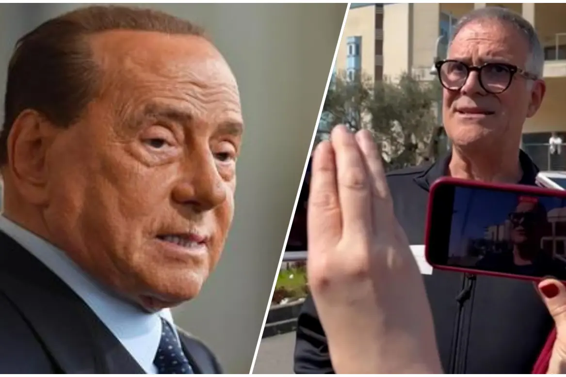 Silvio Berlusconi, a destra il professor Zangrillo (foto Ansa)