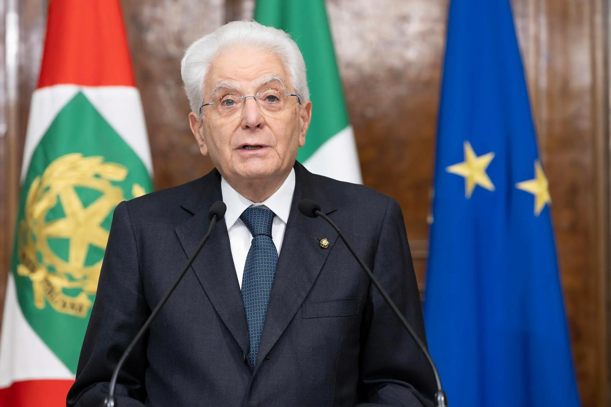 Il Presidente della Repubblica Sergio Mattarella in occasione dell'incontro del Presidente della Repubblica con i Magistrati ordinari in tirocinio nominati con D.M. 15/04/2024 e D.M. 22/10/2024 (foto di Francesco Ammendola - Ufficio per la Stampa e la Comunicazione della Presidenza della Repubblica)