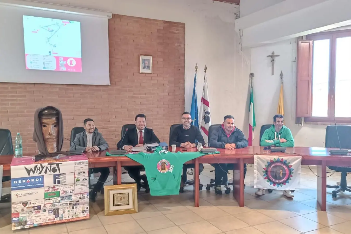 A moment of the presentation of &quot;Su Marrulleri&quot;