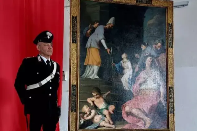 Il quadro recuperato (Ansa)