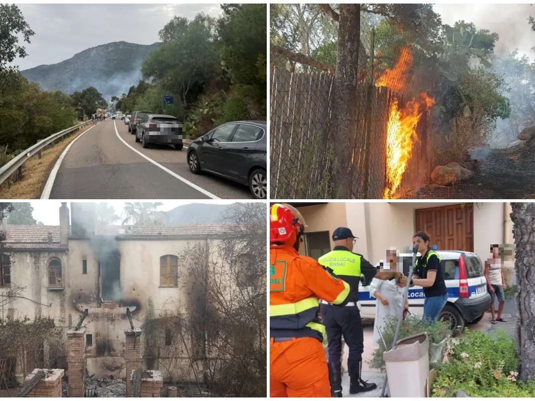 Incendio devastante a Sinnai: ettari di bosco in cenere, evacuata la struttura delle suore, chiusa la Vecchia 125 - <a href="https://www.unionesarda.it/