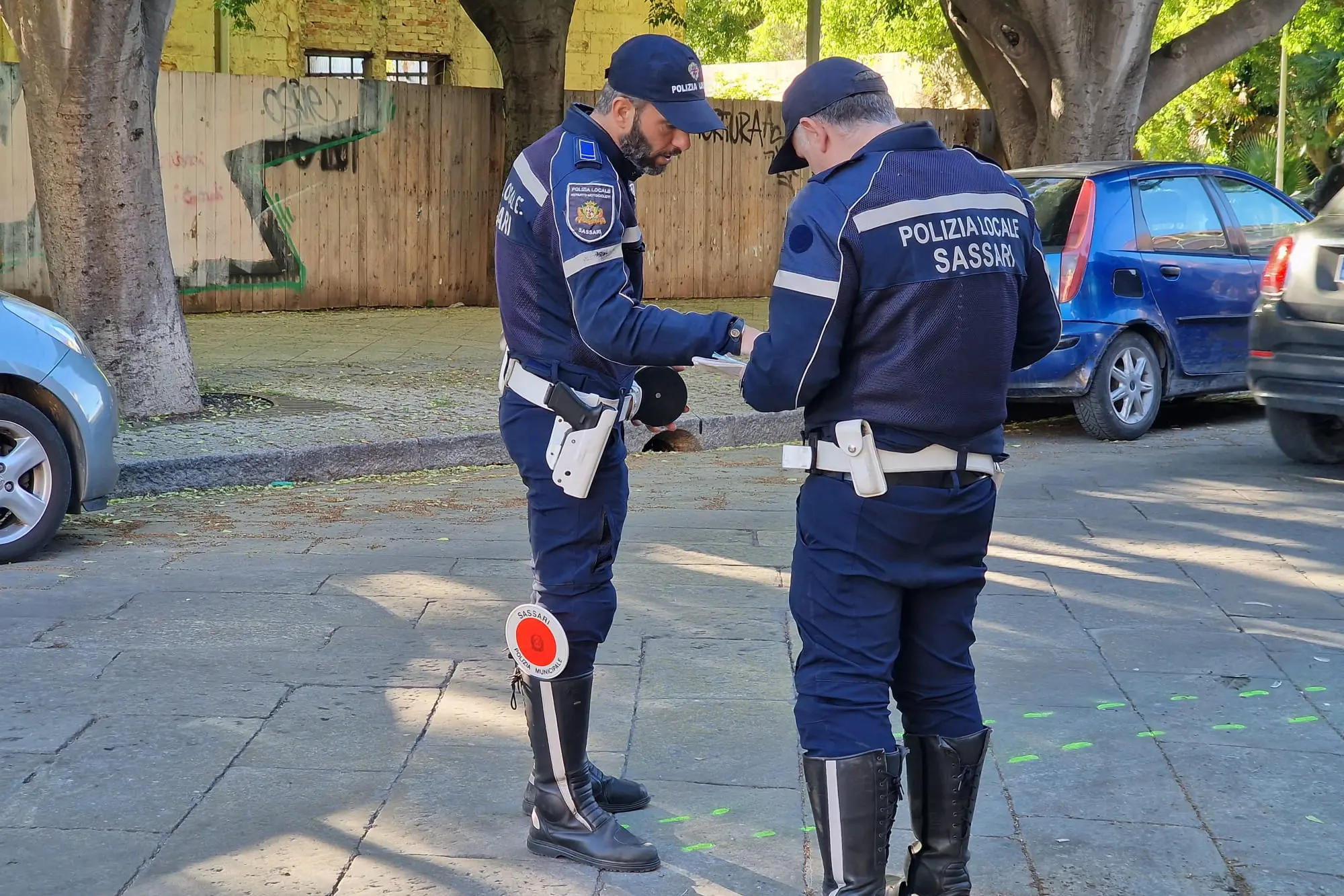 La Polizia locale di Sassari (foto Floris)