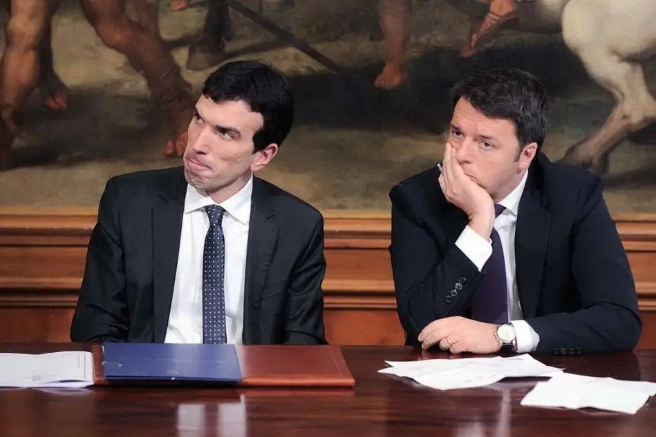 Maurizio Martina e Matteo Renzi (foto d'archivio)