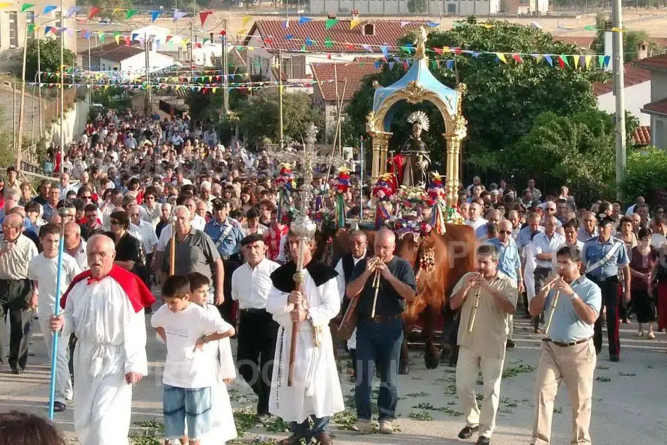 La processione di Sant'Antonio a Tuili (foto Antonio Pintori)
